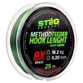   Stég Method Feeder 8 Szálas Fonott Előkezsinór 0.18mm, 25m, 13.9kg