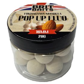 BritBaits Pop Up fluo Fokhagyma-Mandula 16 mm