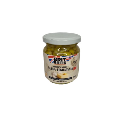 BritBaits Horgászkukorica Vajsav-Fokhagyma 220ml