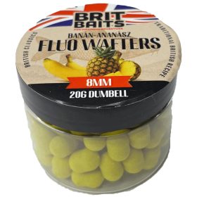 BritBaits Fluo Wafters Dumbell Banán-Ananász 8mm