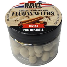 BritBaits Fluo Wafters Dumbell Tűzőszúnyog-Vanilia 8 mm