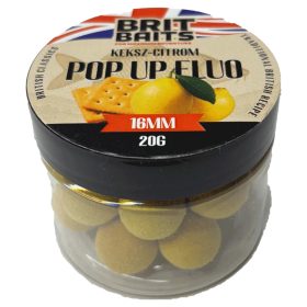 BritBaits Pop Up fluo Keksz-Citrom 16 mm