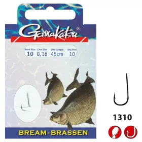 Gamakatsu előkötött szakállas horog 12-es 0,14 mm