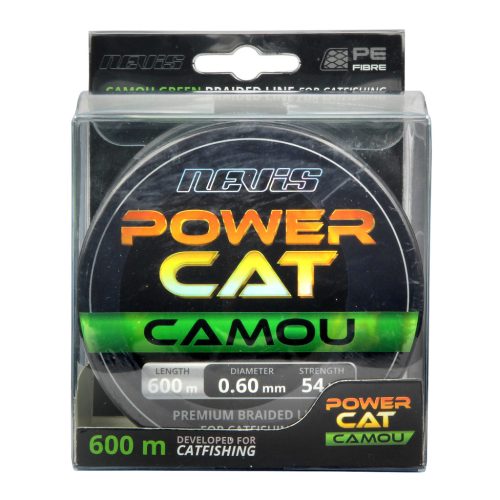 Nevis Power Cat Camou Fonott Horgász Zsinór 0.45mm, 600m, 42.5kg