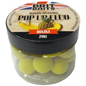 BritBaits Pop Up fluo Banán-Ananász 16 mm