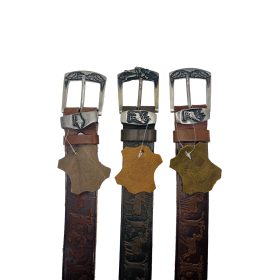   Valódi marhabőr szarvasos csattal (a képen középső) 145cm