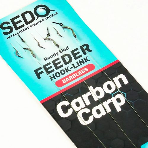 Sedo Carbon Carp előkötött szakállas horog csalitüskével 8-as