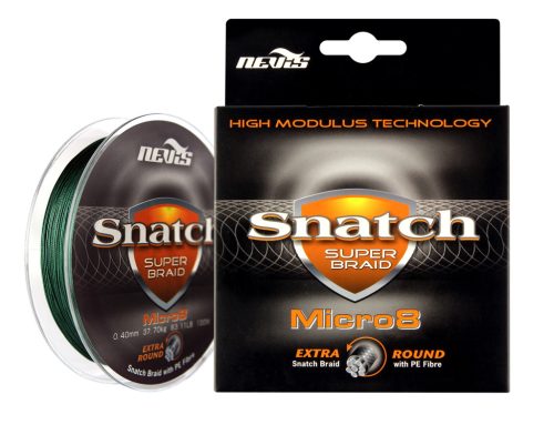 Snatch Micro8 8 Szálas Fonott Horgász Zsinór 0.18mm, 100m, 13.75g