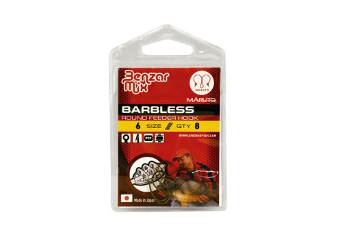 Benzar Mix Barbless Feeder horog 10-es