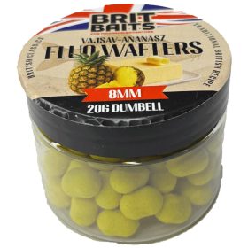 BritBaits Fluo Wafters Dumbell Vajsav-Ananász 8mm