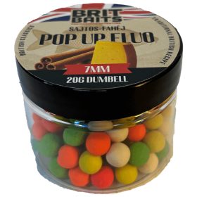 BritBaits Pop Up fluo 5xColor Mix Sajtos-Fahéj Dumbell 7mm