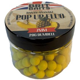 BritBaits Pop Up fluo Banán-Ananász 7mm