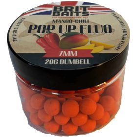 BritBaits Pop Up fluo Mangó-Chili 7 mm
