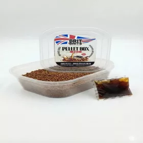   BritBaits Mikropellet Box Fokhagyma-Máj 400gr 2mm pellet+100ml Power Liquid