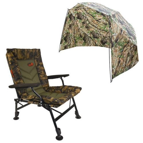 CARP EXPERT COMFORT CAMO SZÉK 250 CM ESERNYŐS FÉLSÁTORRAL