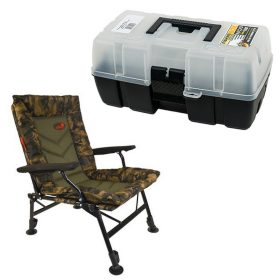   CARP EXPERT COMFORT CAMO SZÉK AJÁNDÉK FISHING BOX ARIEL 2T DOBOZZAL