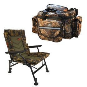   Carp Expert Comfort Camo Szék, CXP camou 25*50cm-es válltáskával, egybe csomagolva