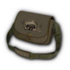 Patkó válltáska zöld, vaddisznó mintával