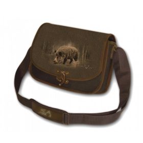 Patkó válltáska barna, vaddisznó mintával