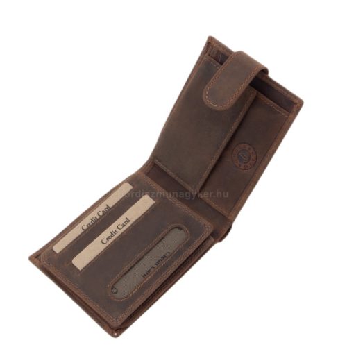 GreenDeed férfi pénztárca vadászbőr barna