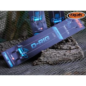   ROK D-RIG Wide Gape Barbless - 2db/csomag - előkötött szakáll nélküli horog - 8 - 0,32mm