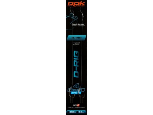 ROK D-RIG Wide Gape Barbless - 2db/csomag - előkötött szakáll nélküli horog - 8 - 0,32mm