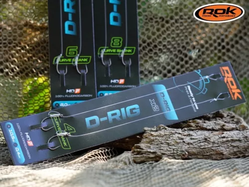 ROK D-RIG Curve Shank - 2db/csomag - előkötött horog - 4 - 0,40mm